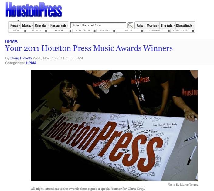 Houston Press Music Awards Winners